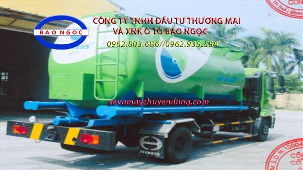 Xe bồn chở cám, thức ăn chăn nuôi, thức ăn gia súc 9 khối hino FC